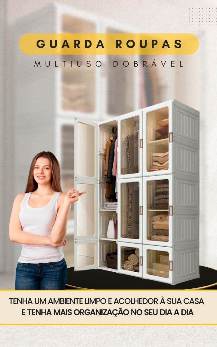 Guarda Roupas Multiuso Dobrável
